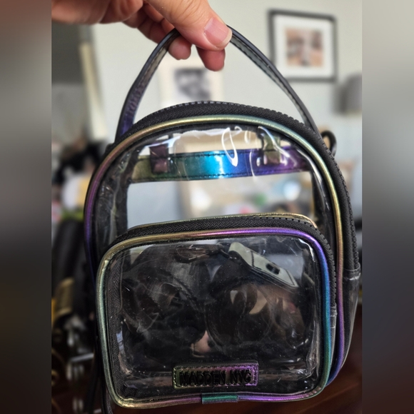 Holographic Black Women's Backpack - Picture 4 of 5
